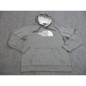 The North Face Hoodie Mens‎ Large Gray Pullover Logo Kangaroo Pocket Polyester